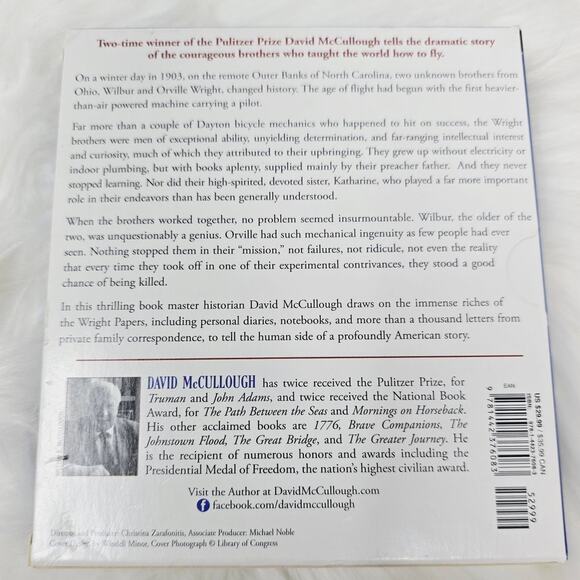 David McCullough The WRIGHT BROTHERS AUDO Read By Author ISBN 978-1-4423-7608-3 - Picture 3 of 4